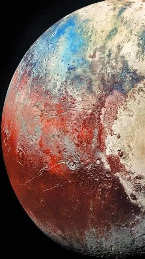 Enhanced images of planet pluto courtesy of nasa s new horizons mission ...