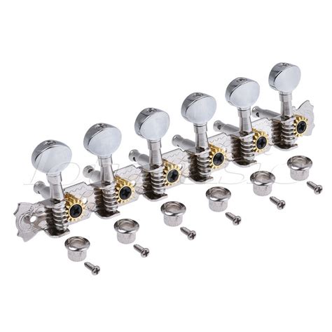 12 String Acoustic Guitar String Inline Tuning Pegs Machine Heads 6L6R Chrome | eBay