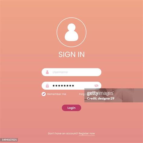 login screen user interface flat design  color background high res
