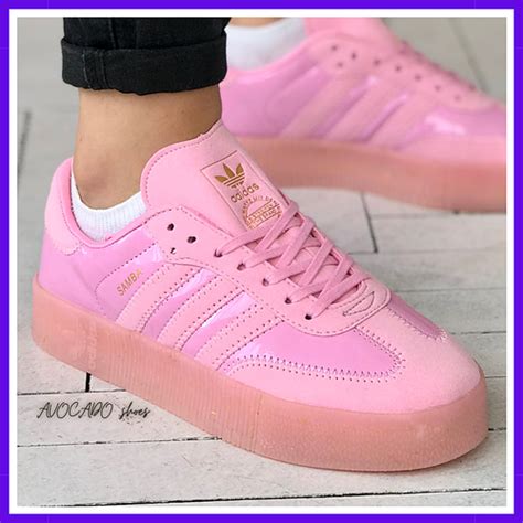 Кроссовки женские Adidas Sambа pink / кеды Адидас Самба розовые (ID ...