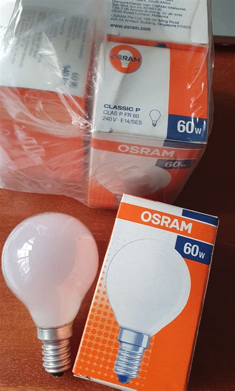 OSRAM 60W and 40W E14 bulbs, Furniture & Home Living, Lighting & Fans ...