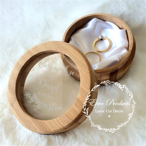 Round Bamboo Ring Box