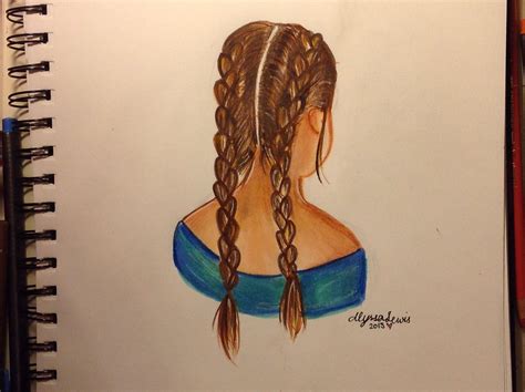 how to draw french braids
