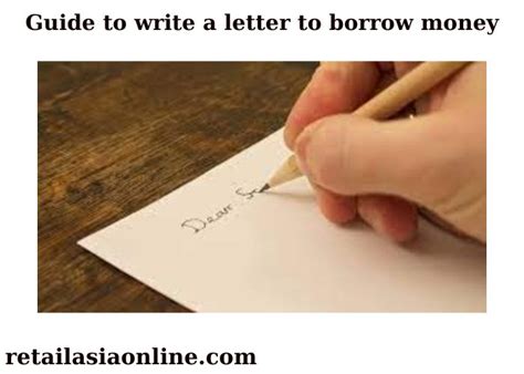 Sample Letter to Borrow Money from friend, company, family, employer ...