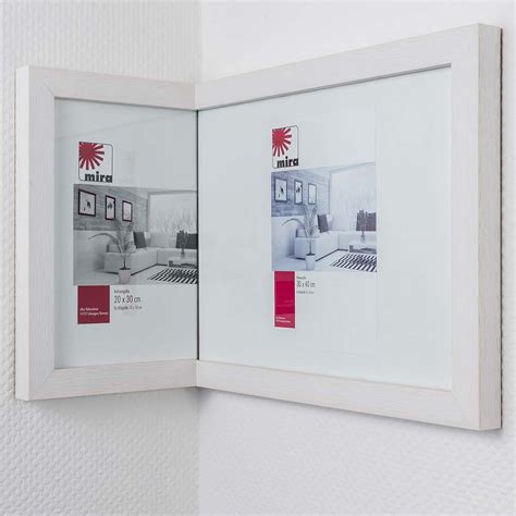 Mira In-die-Ecke-Rahmen 2:1, breit 20x30 cm / 30x40 cm - Cremeweiß ...