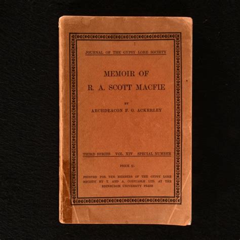 1935 Memoir of R. A. Scott Macfie