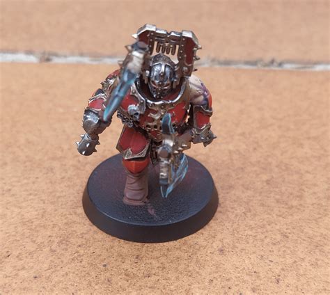 Painted some nmm axe blade for a khorn guy. Pretty happy with the ...