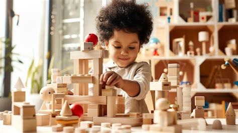 child building  intricate structure  wooden blocks creative