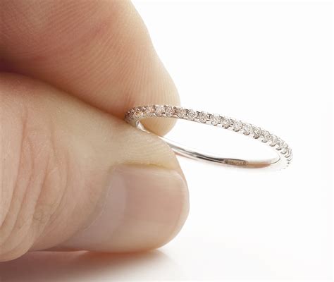 Diamond Eternity Ring On Finger