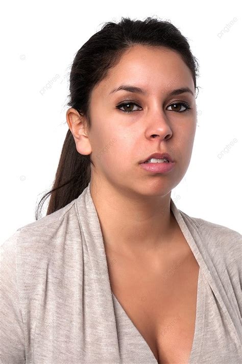 Pretty Young Petite Latina In A Gray Sweater Photo Background And ...