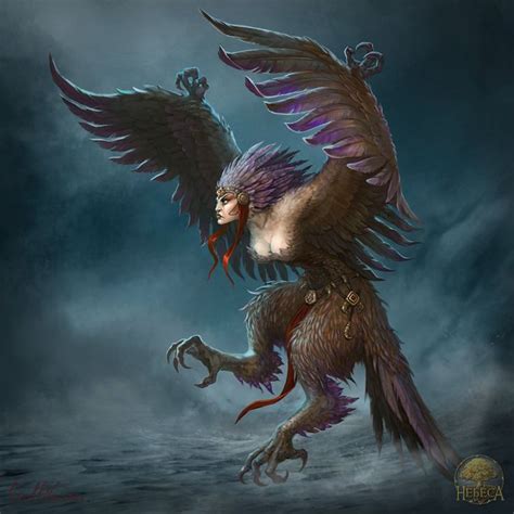 harpy  julaxart mythical creatures art fantasy art creature art