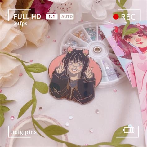 Peachy Momo Enamel Pin | Etsy