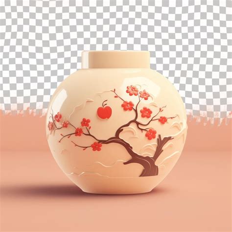 Premium PSD | A creative arts plant pot with a tree and flowers made of ...