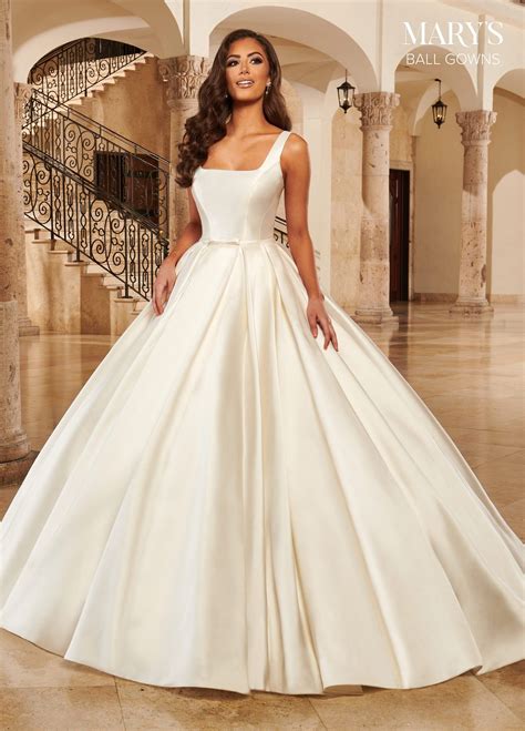 Mikado Wedding Ball Gown by Mary's Bridal MB6095 - 26W / Ivory | Bridal