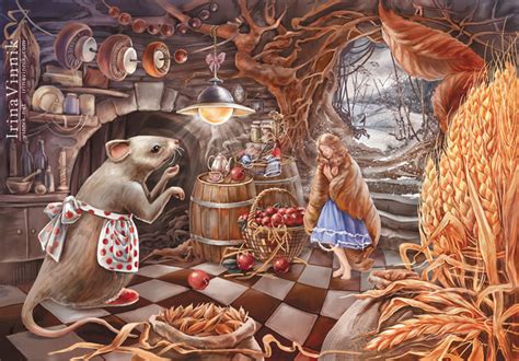 Иллюстрация Дюймовочка в стиле книжная графика, компьютерная