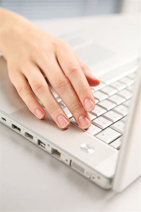 hand  computer stock photo image  desktop close