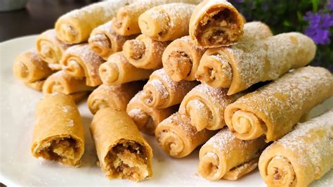 Такие не купишь в магазине! Очень вкусные трубочки с ореховой начинкой ...