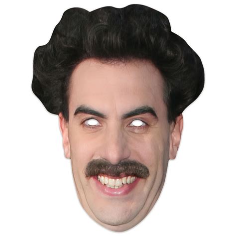 Borat Sacha Baron Cohen Celebrity 2D Single Card Party Face Mask