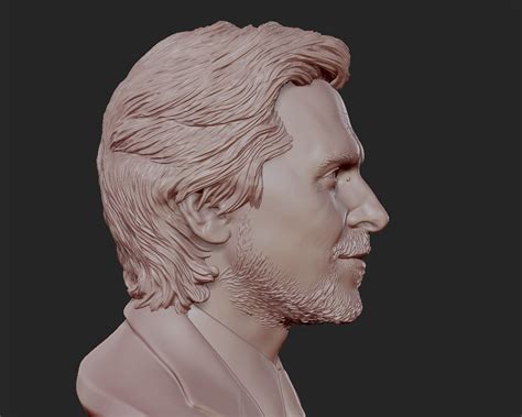 Christian Bale portrait sculpture 3D model 3D printable | CGTrader