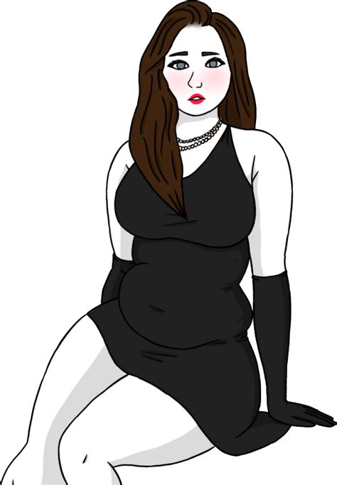 Chubby Black Dress Girl Full Body - Wojak Land