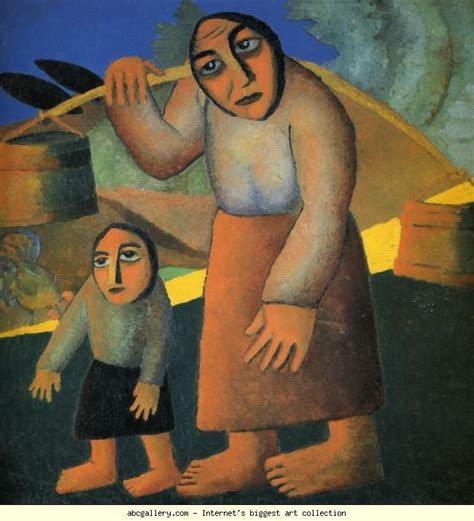 Malevich 'Peasant Woman with Buckets and Child' 1912 (?) | Malevich ...