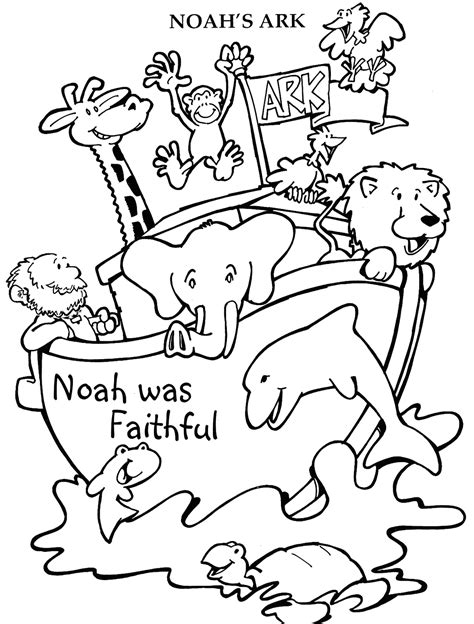 Bible Story Noahs Ark Coloring Page – Printable Coloring Pages. FREE