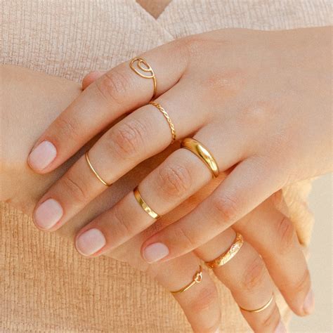 flat band ring simple dainty