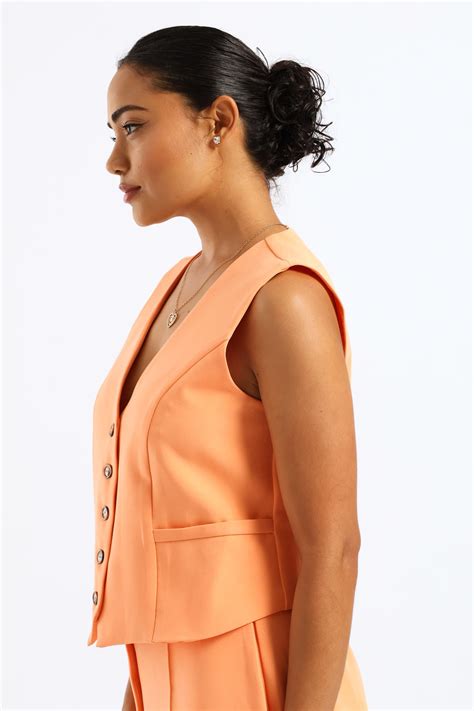 Sleeveless Waistcoat - Peach – LEGiT