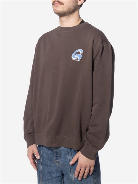 Свитшот оверсайз мужской Gramicci Big G Logo Sweatshirt "Brown" G2FU ...