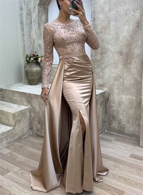 Sheath/Column V-Neck Long Sleeves Mother Of The Bride Dresses - Missacc