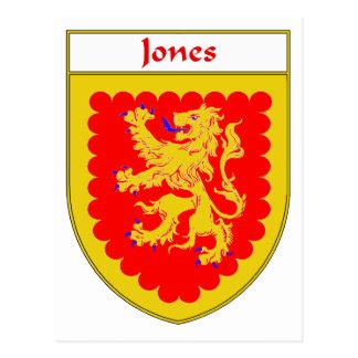 Jones Family Crest Cards, Jones Family Crest Card Templates, Postage ...