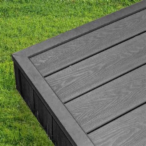 Grey Composite Decking Edge Trim - Affordable Decking