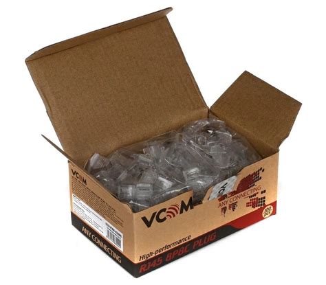 Кабель RJ-45 Ethernet VCOM Коннекторы RJ-45 для UTP кабеля 5 кат ...
