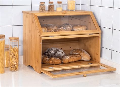 organize  kitchen   bamboo bread box
