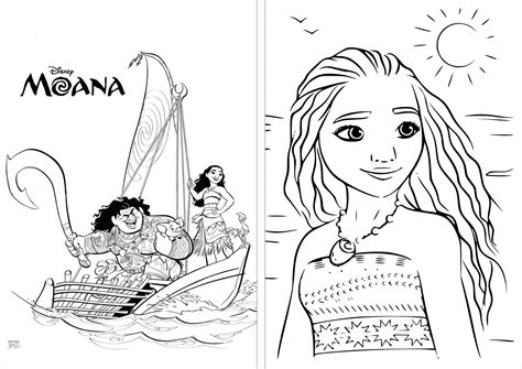 Livrinho Moana para colorir - Arte para toda a festa