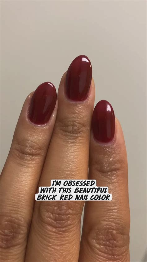 The Perfect Fall Red Nail Color #fallnailcolor #nails #fallnails # ...