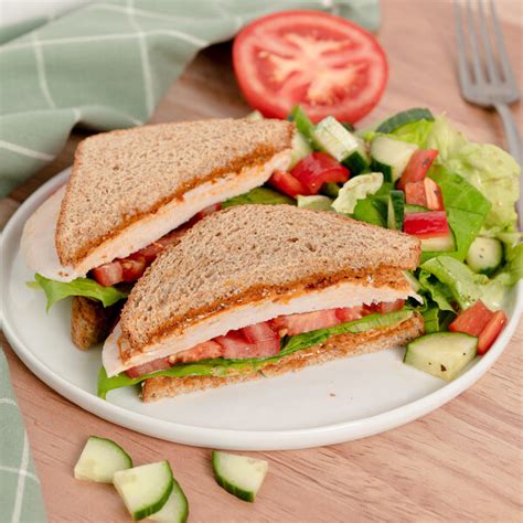 mealime deli turkey sandwich  sun dried tomato aioli side salad