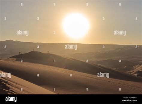 sunset at huacachina desert oasis in peru Stock Photo - Alamy