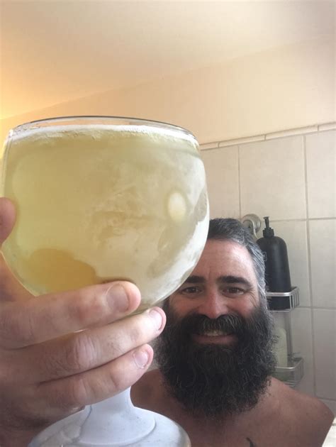 Frosty schooner of Natty after 3 hours of yard work in 90 degree heat