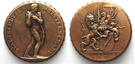 Schweiz - Medaillen ZÜRICH STADTSCHÜTZEN MEISTERSCHAFT 1967 Medaille ...