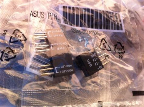 4 pcs ASUS Q CONNECTOR KIT FOR MOTHER BOARD , ORIGINAL-BLACK-2 SEALED ...