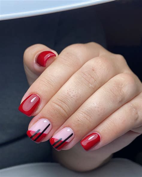 Short Red Acrylic Nails Pictures, Photos, and Images for Facebook