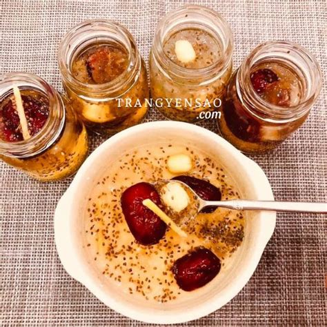 CÁCH CHƯNG YẾN HẠT SEN TÁO ĐỎ HẠT CHIA THƠM NGON