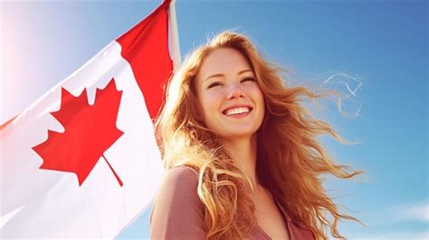 Premium AI Image | Young people celebrating Canada Day
