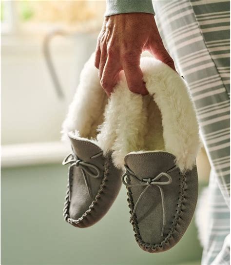 Цвет: Серый 100% Sheepskin | Женские замшевые мокасины