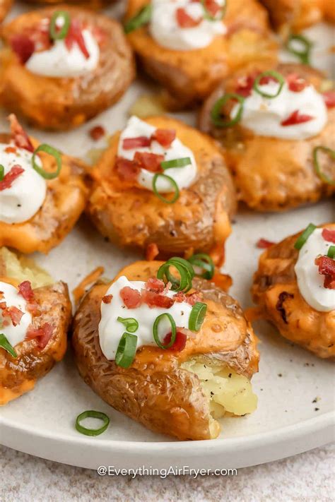 Loaded Air Fryer Smashed Potatoes - Everything Air Fryer and More