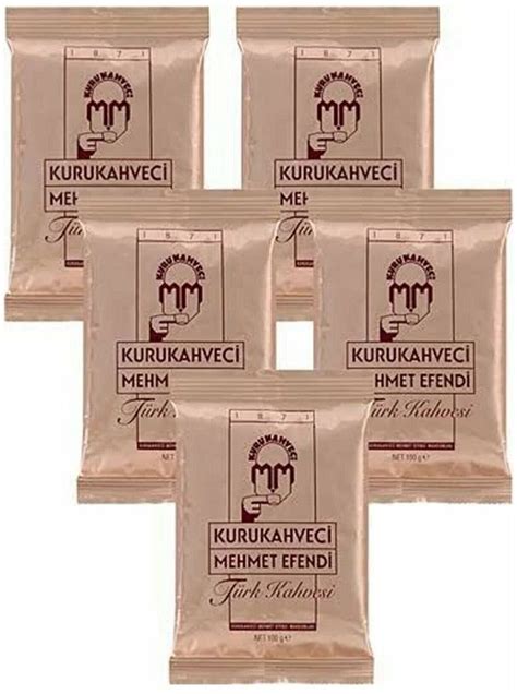 Турецкий кофе Kurukahveci Mehmet Efendi, набор 5 пачки по 100гр ...