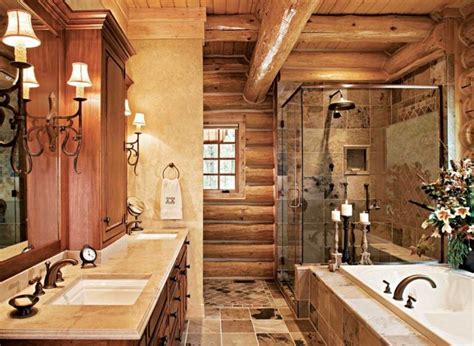 Log Cabin Bathroom Ideas - ELoghomes