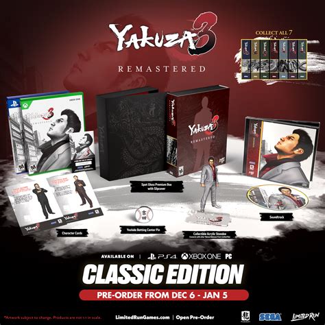 Yakuza 3 Remastered Classic Edition (PS4, Xbox, PC) – Limited Run Games