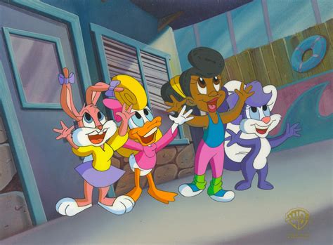 Tiny Toons Original Production Cel: Babs Bunny, Shirley the Loon, and
